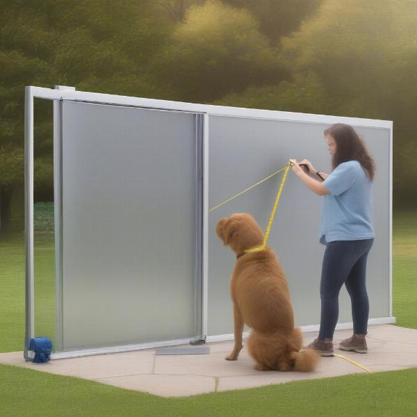 Measuring Dog for Screen Door