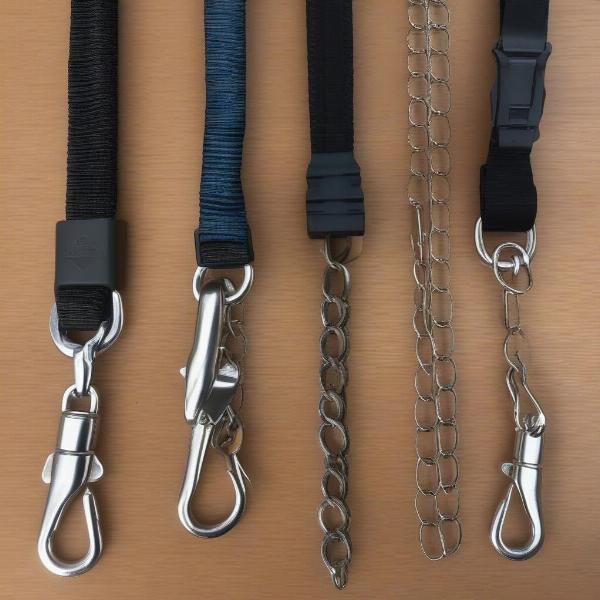 Different types of dog metal leads