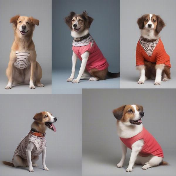 A dog model portfolio showcasing various poses