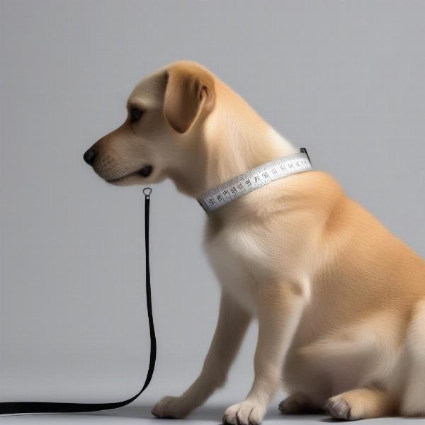 Measuring a Dog's Neck for an LED Collar