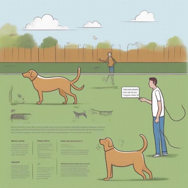 Dog Park Etiquette Illustration