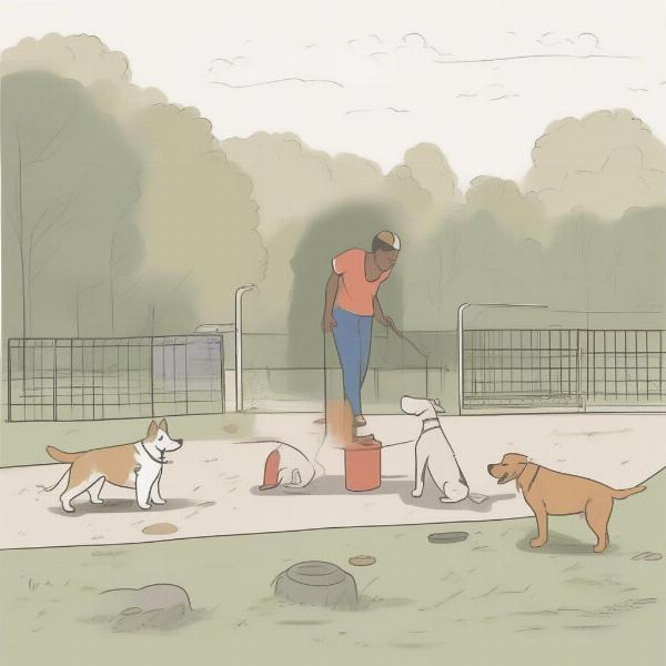 Illustration of Dog Park Etiquette