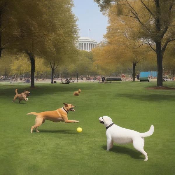 Dog park in Washington DC