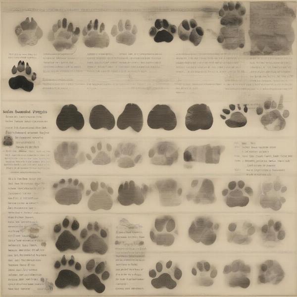 Dog Paw Prints Indicating Health Issues