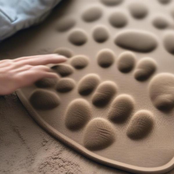 Dog paw wiping mat cleaning muddy paws