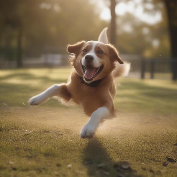 Dog Playing Safely in CT Park