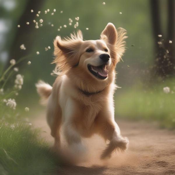 Dog Playing in Allergy-Free Environment