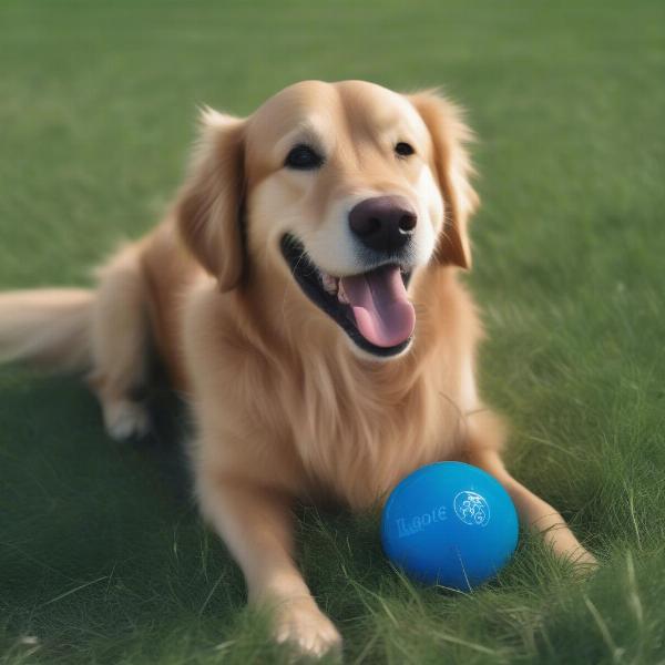 Dog playing with a Planet Dog Orbee Tuff Ball