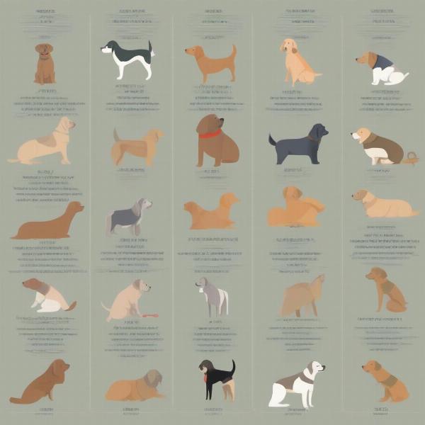 Dog pooping different types of stool