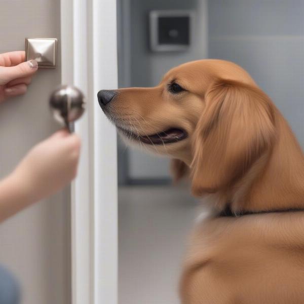 Potty Training a Dog with a Doorbell