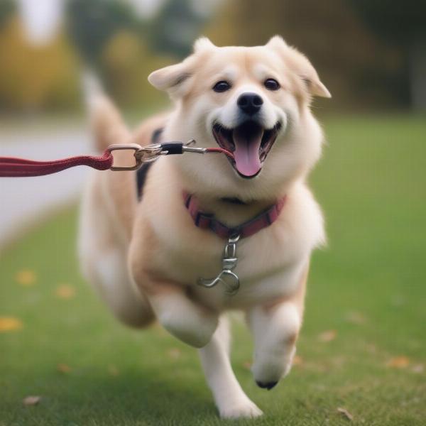 Dog Pulling on Leash