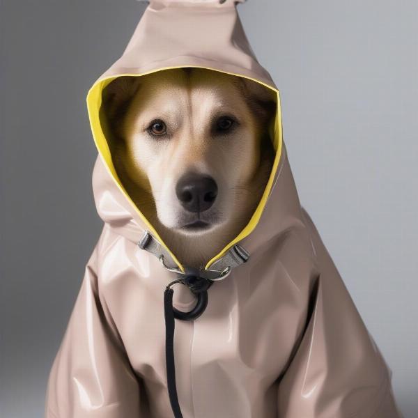 Dog Raincoat Features: Hood, Leash Hole, Reflective Strips