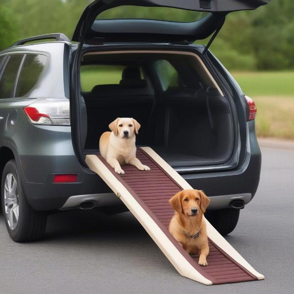 Dog ramp for car access