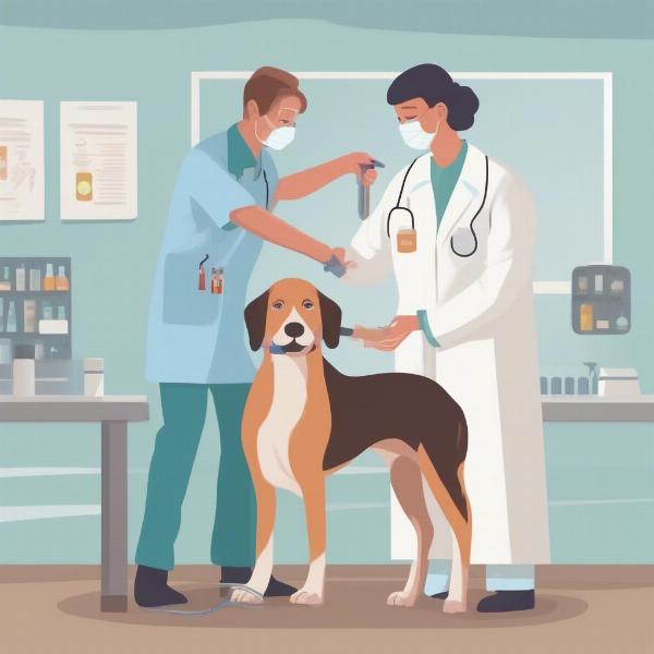 Dog Receiving Allergy Shot