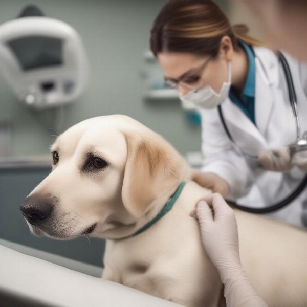 Dog Receiving Skin Treatment