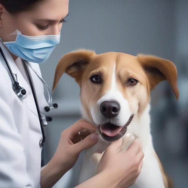 Dog Receiving a Vaccination