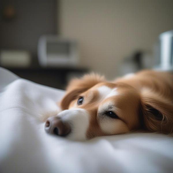 Dog Recovering After a Dental Procedure