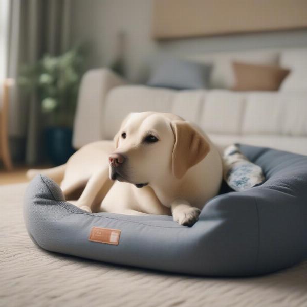 Relaxed Dog Watching TV