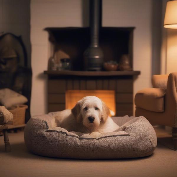 Dog relaxing in a dog-friendly cottage