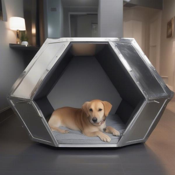 Dog Relaxing in a Diamond Deluxe Dog Box