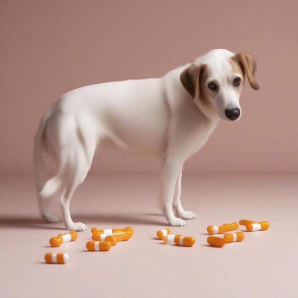 Dog resisting taking medication