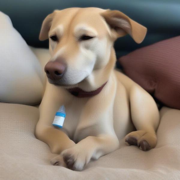 Dog Resting After Vaccination