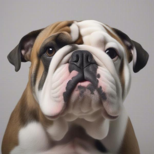 English Bulldog with Rose-Like Ears