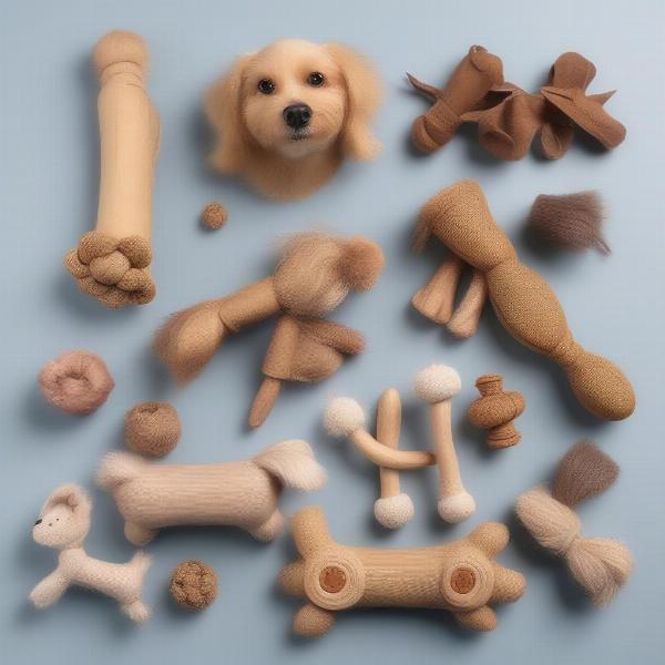 Different sizes of dog rose toys