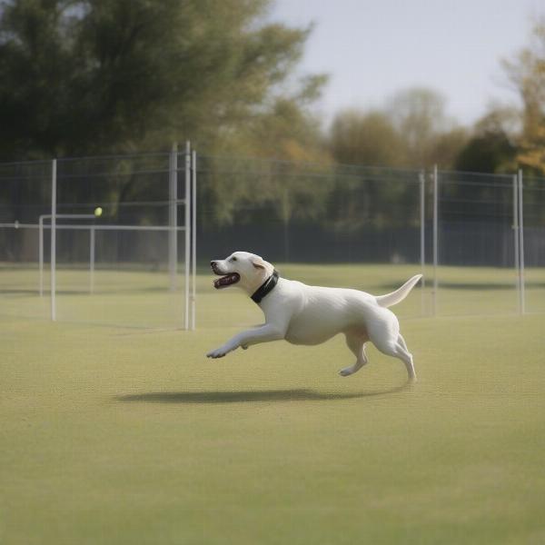 Dog safely contained with Sport Dog invisible fence