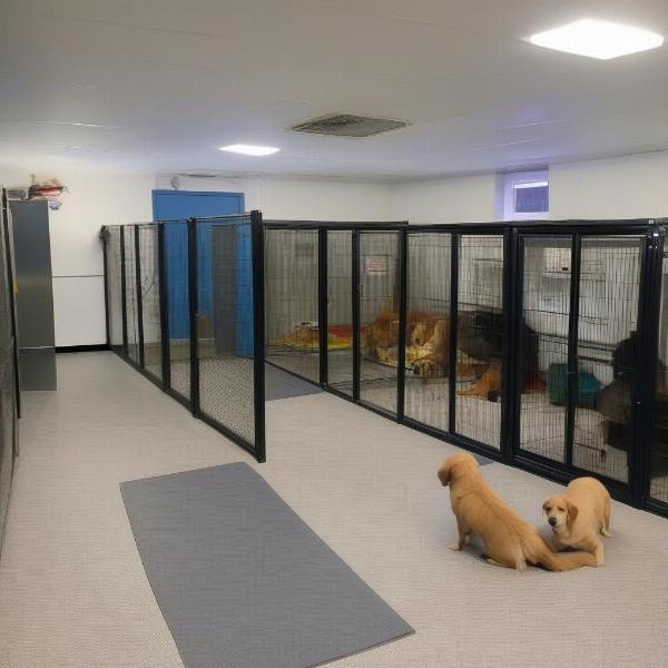 Dog shelter interior in Milton Keynes