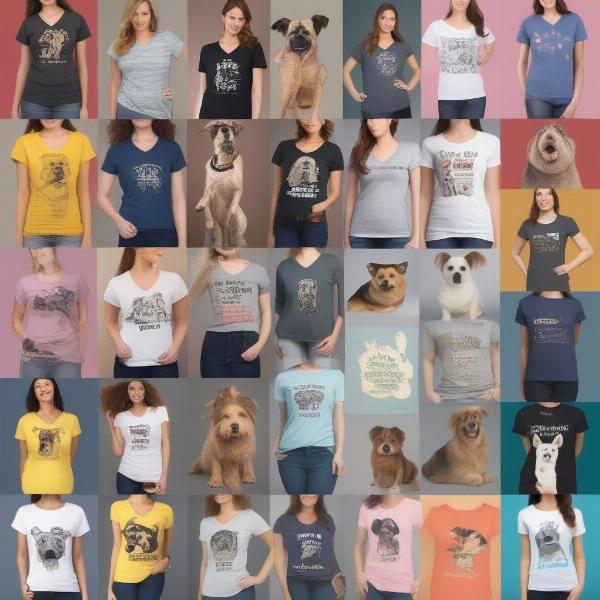 Dog shirts for women in various styles