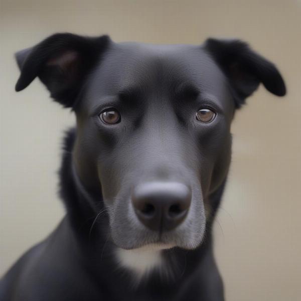 Dog showing anxiety symptoms