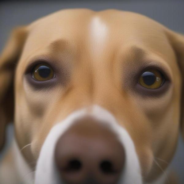 Dog with jaundice - yellowing of the eyes and gums