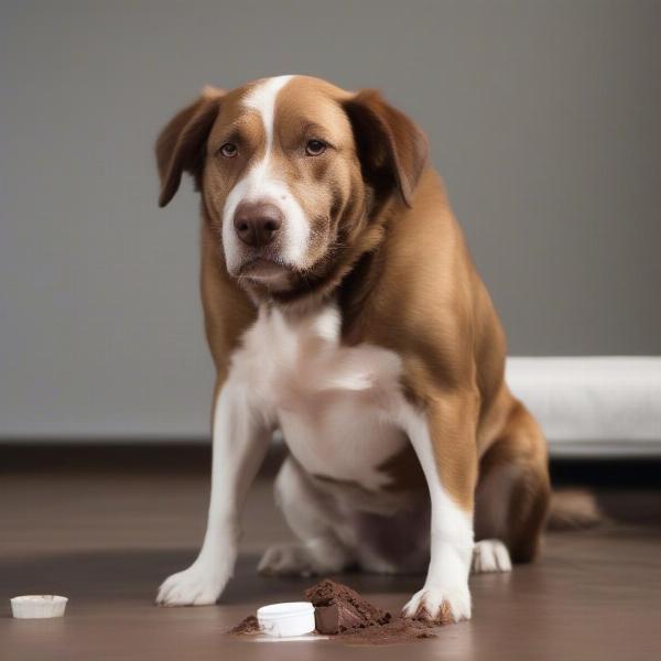 Dog Showing Symptoms of Chocolate Toxicity