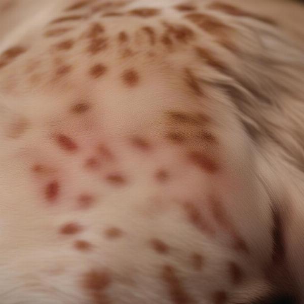 Dog with dry, itchy skin problems