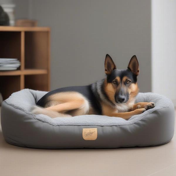 Dog Sleeping Comfortably in Australian Made Bed