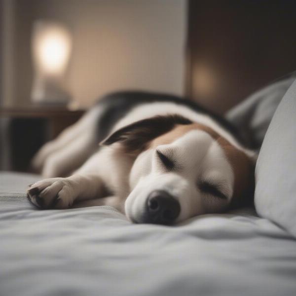 Dog Sleeping in Elevated Bed