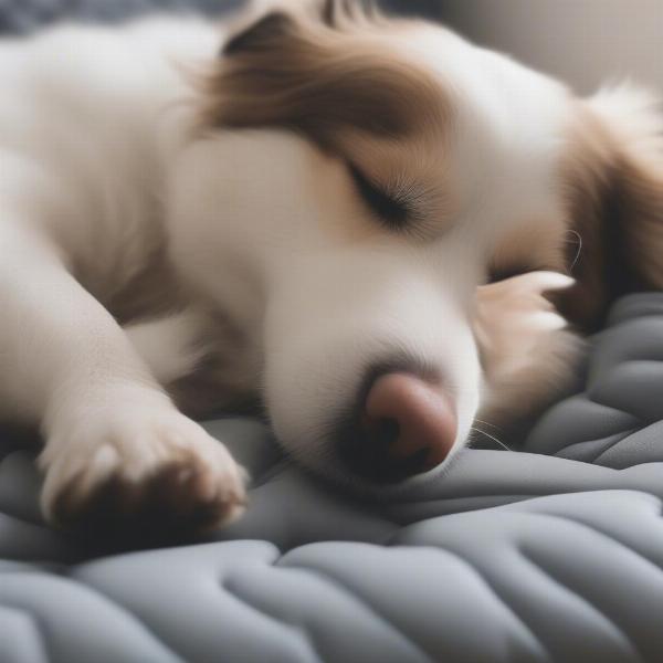 Dog Sleeping Peacefully on a Hypoallergenic Bed