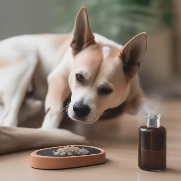 Dog Sniffing Frankincense Diffuser