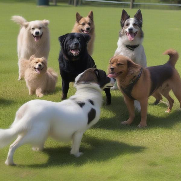 Dog Socialization at Kingston Dog Park