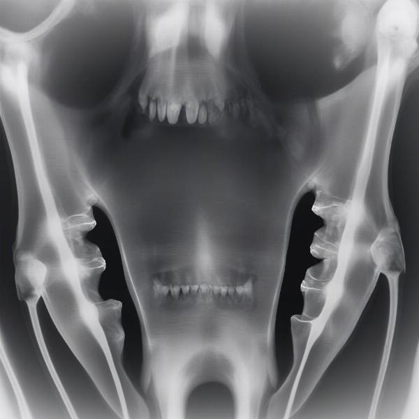 Dog Tooth Extraction X-ray