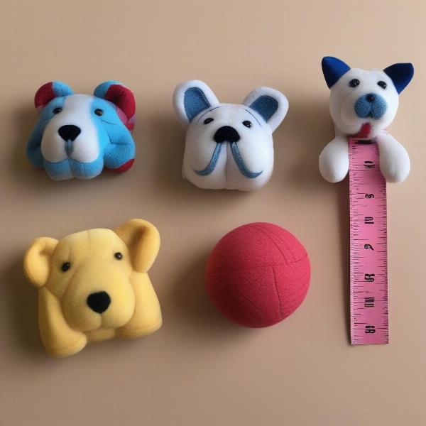 Dog toy size comparison