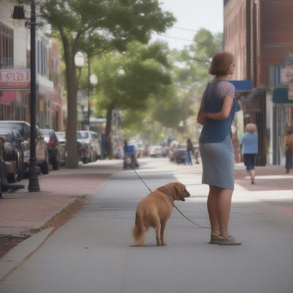 Dog training in an urban environment in Lexington, SC