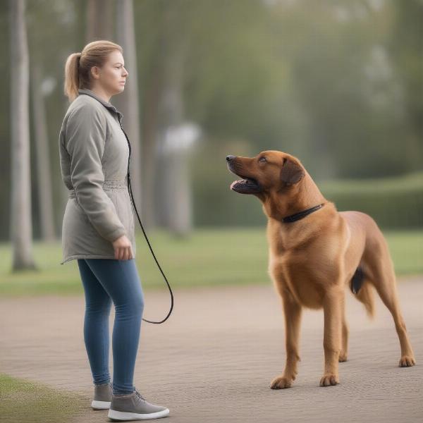 Dog training with speak and quiet command