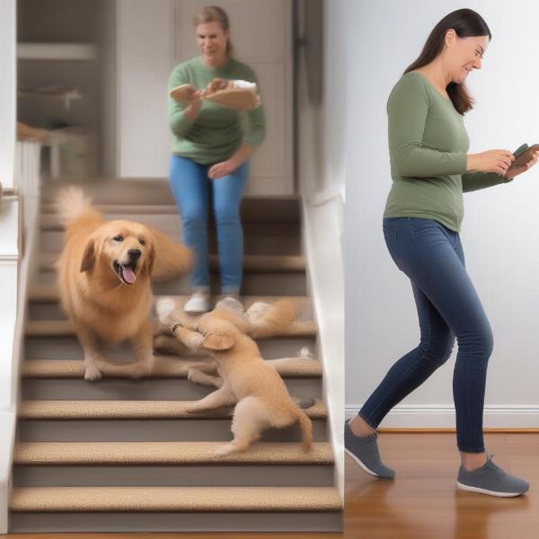 Dog Training with Stairs