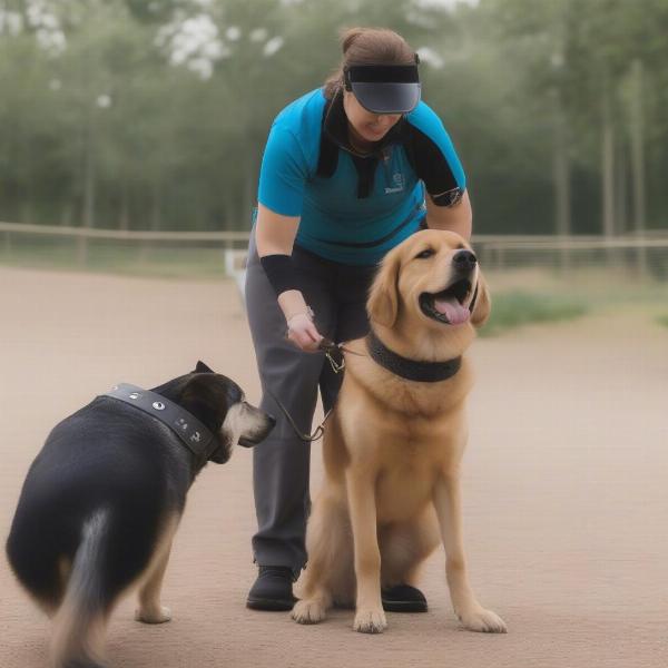 Dog Training with a Wide Collar