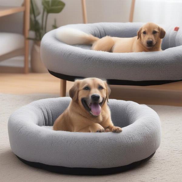 Helping a dog adjust to a new donut bed