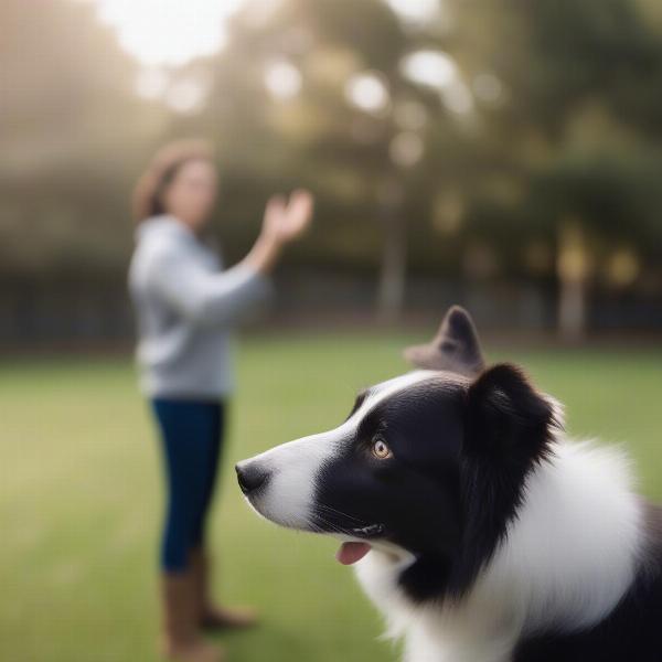 Dog Learning Tricks