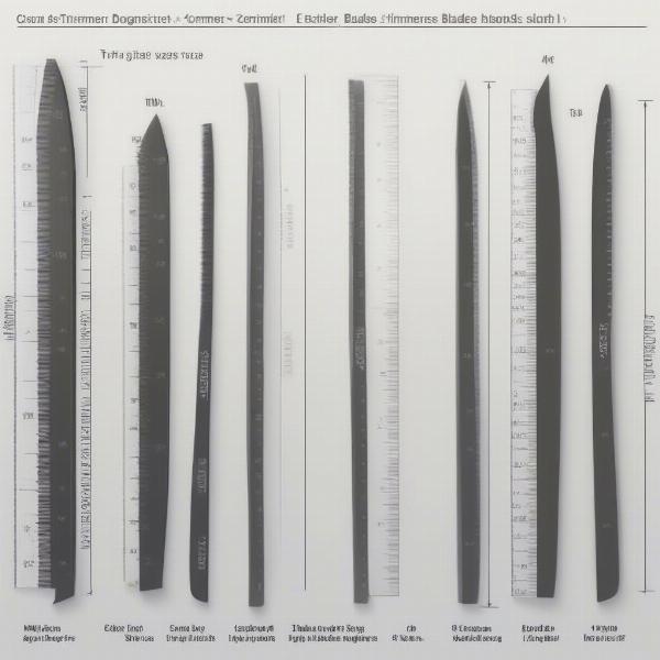 Dog Trimmer Blades Sizes Chart