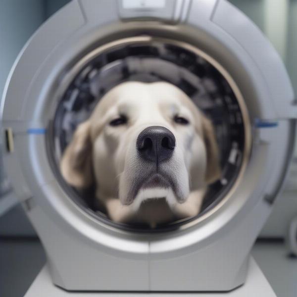 Dog Undergoing CT Scan